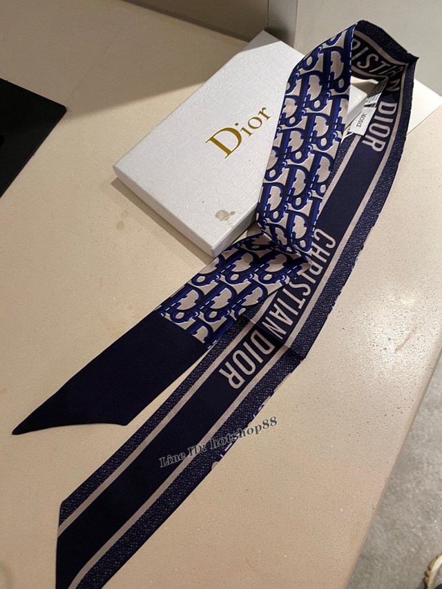 Dior專櫃新款迪奧D字母飄帶多功能發束領巾絲巾綁帶 mmyj1590